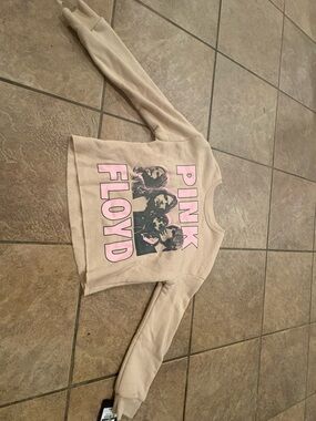 Pink Floyd Beige Crewneck Sweatshirt with Pink Graphic